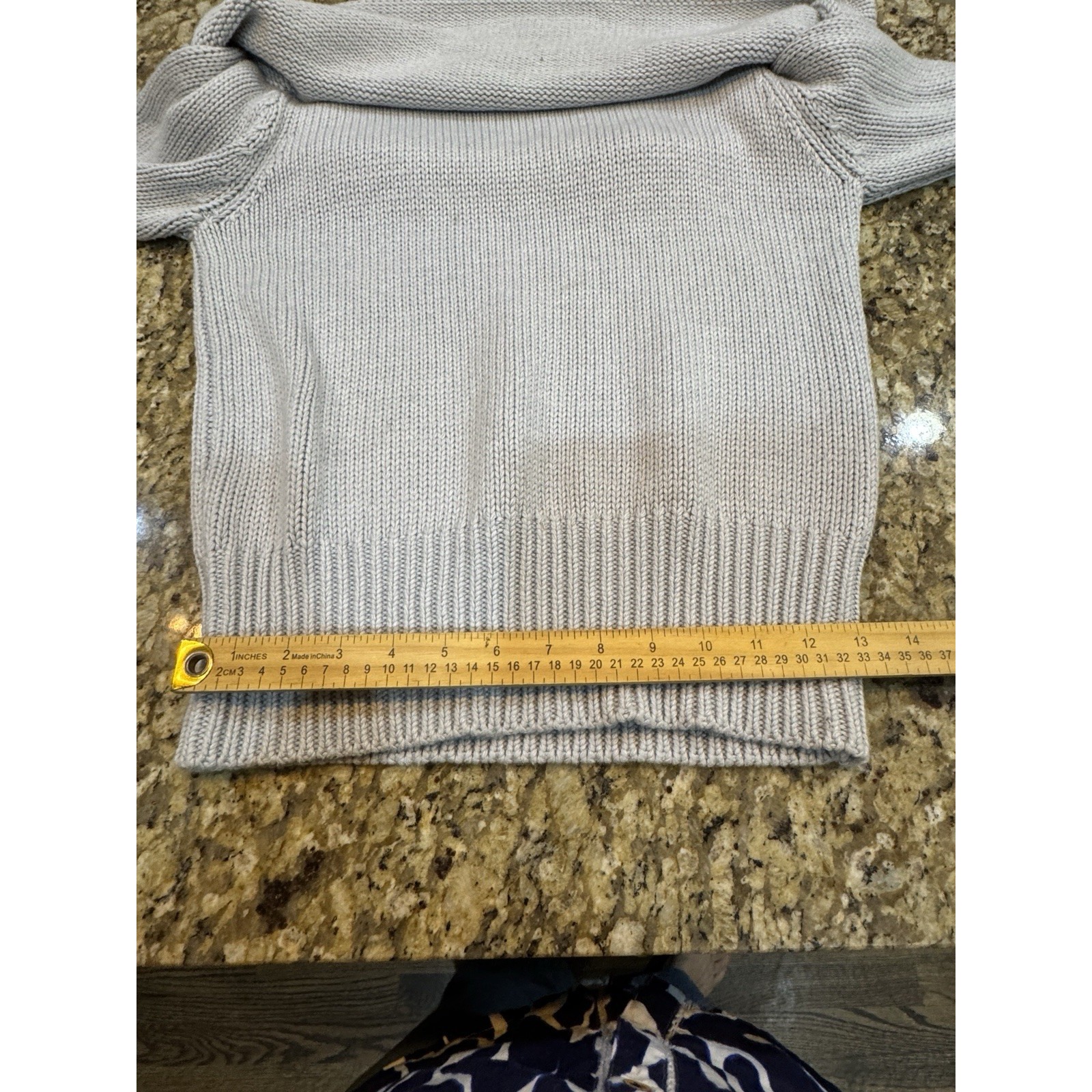Behno Mini Cape Grey Turtleneck Sweater Size Small Layered — image 7 of 8